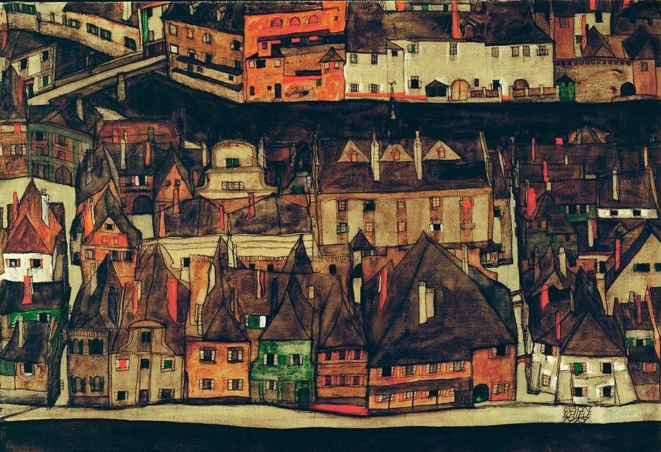 Egon Schiele, Kleine Stadt III (Jugendstil)