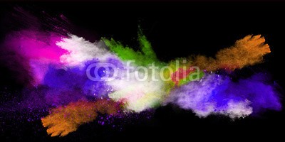 Lukas Gojda, Launched colorful powder. (farbe, bunt, backgrounds, abstrakt, schwarz, staub, isoliert, kreativ, textur, wolken, blau, malen, tinte, explodiert, platsch, close-up, tapete, niemand, explosion, spritzer, gischt, esche, rot, verdammt, veilchen, lila, gelb, pulver, zusammenlegun)