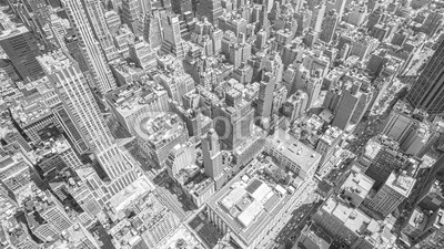 MaciejBledowski, Black and white toned aerial view of Manhattan, NYC. (new york city, antenne, stadt, manhattan, skyscraper, downtown, turm, straße, uns, new york city, town, weiß, schwarz, anblick, business, panoramisch, viele, skyline, financial district, penthouse, gebäude, metropole, dach, broadway, filter, bür)