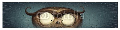 cirodelia, buho cara (kind, gesicht, vögel, nächtlich, auge, federn, komisch, freudig, spassig, freudig, kindliche, textur, nacht, eulen, tier, savage, wildlife, zeichnun)