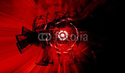 zeber, 3D futuristic background (virtuell, abstrakt, backgrounds, konzept, tiefe, 3d, leuchten, tapete, viereck, explodieren, fiktion, phantastisch, zukunft, géométrie, partikel, rendern, explosion, licht, digitales, wirklichkeit, cyber, technologie, geformt, computer, fantasy, abbildun)