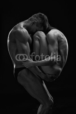 staras, Nude sexy couple. Art photo of young adult man and woman. High contrast black and white muscular naked body (nackt, körper, paar, nackt, sexy, sex, erotisch, frau, mann, muskulös, posing, weiblich, rücken, kunst, liebe, bodybuilder, bodybuilding, athlet, muskel, liebe, geschlechtlich, männlich, mann, schwarz, schönheit, modellieren, sinnlich, intim, suppor)