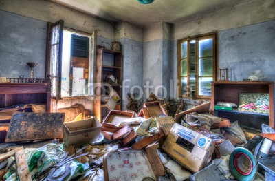portishead5, Verlassenes Einfamilienhaus (leerstehend, haus, einfamilienhaus, verfallen, zerfallen, bejahrt, dreck, ruine, messie, fenster, mess, puff, vergessen, interieu)