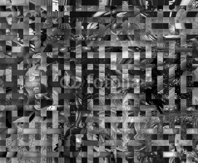 rolffimages, Mosaic (abstrakt, kunst, hintergrund, schwarz, blöcke, konzept, deko, dekorativ, entwerfen, detailliert, digitales, verdreht, elemente, flach, geometrisch, grafik, grid, abbildung, linie, linear, linie, gemischt, modern, monochrom, mosaik, mustern, nahtlos, figu)