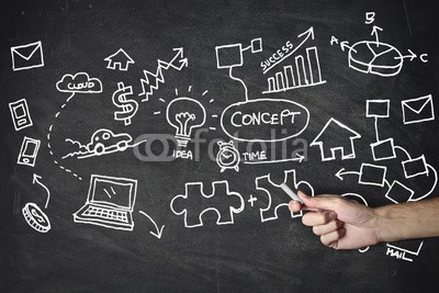 olly, Business symbols (schultafel, lehrender, kreide, board, schultafel, hand, schule, studenten, schreiben, remis, kreativ, mann, details, schwarz, hintergrund, business, geld, statistik, glühbirne, ideen, icon, symbol, work, oberfläche, textur, job, nachricht, show, zeige)