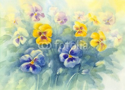 Egle, bouquet of violas green background watercolor (wasserfarben, viola, floral, blume, botanisch, stiefmütterchen, abbildung, blühen, blühen, bunt, blau, zeichnung, malerei, flora, gärten, romantisch, blumenstrauss, natur, verdammt, stoff, hochzeit, kunst, jahrgang, hintergrund, feinfühlig, gel)