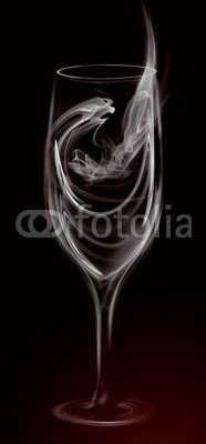 Tisi, Artistic Illustration Smoke Wine Cocktail Glass on black (abstrakt, aroma, wein, kunstvoll, schwarz, weiß, glas, tassen, remis, trinken, abend, nacht, bar, fragrance, foodie, abbildung, licht, besinnung, entspannen, ruhen, duftet, flüssig, schatten, rauch, musik, romanze, glatt, verwischen, spirit, zart, lieb)