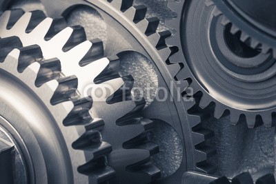 nikkytok, engine gear wheels, industrial background (zahnrad, motoren, räder, zahn, metall, gewerblich, abstrakt, grau, schwarz, übrig, mechaniker, business, gespann, work, close-up, makro, mechanismus, classic, bindung, konzept, konzeptionell, anschliessen, getriebe, ineinander greifen, präzisio)