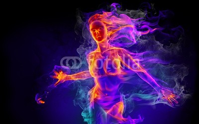 -Misha, Fire girl (feuer, mädchen, feurig, ardent, kunst, artwork, attraktiv, backgrounds, schöner, schönheit, bikini, schwarz, branden, lodernd, brennen, konzeptionell, tanzen, gefährlich, entwerfen, disko, diskothek, effekt, gesicht, gestalten, weiblich, flamm)