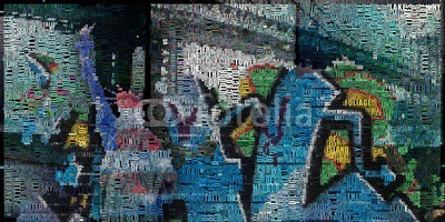 rolffimages, Liberty (abstrakt, american, architektur, kunst, kunstvoll, hintergrund, gebäude, stadt, stadtlandschaft, bunt, konzeptionell, altersgenosse, entwerfen, freiheit, graffiti, grunge, hafen, hoch, hudson, icon, abbildung, insel, frau, orientierungspunkt, freihei)