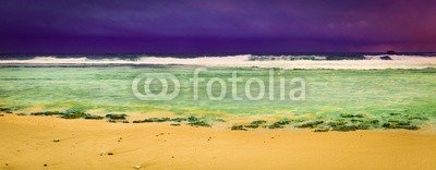 Olga Khoroshunova, Sunset over the sea. Amazing landscape panorama (panorama, sonnenuntergang, strand, meer, hintergrund, ozean, natur, insel, reisen, anblick, himmel, sommer, morgengrauen, banner, landschaftlich, einträchtig, horizont, wasser, sonne, wetter, lang, wolken, abenddämmerung, abend, niemand, horizontal)