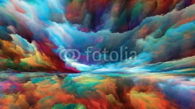 agsandrew, Conceptual Horizon Division (blickwinkel, visionen, wirklichkeit, farbenskala, tapete, bunt, wolken, kunst, surreal, fantasy, abstrakt, textur, planet, himmel, saturiert, artwork, kreativ, halluzination, abbildung, fraktal, ausländer, coloured, konzept, hintergrund, landen, trau)