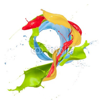 Jag_cz, Colored splashes (farbe, bunt, platsch, abstrakt, weiß, fließen, close-up, zusammenlegung, malen, 3d, grün, isoliert, nass, strömend, flüssig, flüssigkeit, backgrounds, rot, trinken, welle, gelb, tinte, studio, flecken, blumenstrauss, bürste, licht, tropfen, glat)