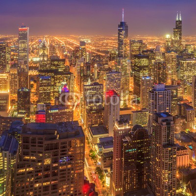 f11photo, Chicago skyline (chicago, nacht, panorama, hotel, wolken, skyscraper, downtown, turm, reiseziel, amerika, uns, michigansee, reisen, urbano, orientierungspunkt, attraktion, panoramisch, altersgenosse, skyline, abend, see, abenddämmerung, gebäude, architektur, farbe, stad)