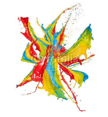 Jag_cz, Colored splashes (farbe, bunt, platsch, abstrakt, einfrieren, bewegung, bewegung, moving, weiß, fließen, close-up, zusammenlegung, malen, 3d, grün, isoliert, nass, strömend, flüssig, flüssigkeit, backgrounds, rot, trinken, welle, gelb, tinte, studio, flecke)