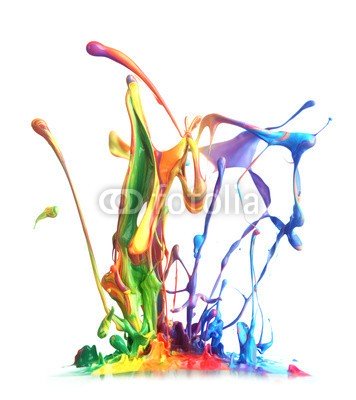 Leigh Prather, Colorful paint splashing (malen, platsch, farbe, abstrakt, tinte, entladen, flüssigkeit, isoliert, weiß, bunt, kunst, kunstvoll, backgrounds, flüssig, bewegung, tropfen, rot, grün, nass, blau, fließen, gelb, sprühend, natur, glatt, regenbogen, vielfalt, acryl, kreativitä)