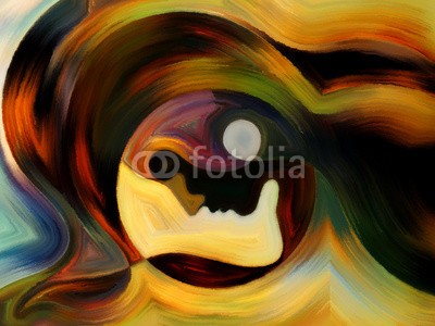 agsandrew, Advance of Inner Paint (halluzinogen, kreativität, tapete, gedanken, kopf, konzept, identität, kulisse, erkenntnis, profile, bewusstsein, mensch, abbildung, frau, ideen, gesicht, übertragener ausdruck, silhouette, farbenskala, kunst, lippen, expressionismus, pinselstric)