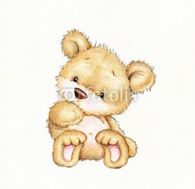 ciumac, Cute Teddy bear (spassig, bär, süss, kunstvoll, schöner, karte, cartoons, kind, farbe, kunst, hübsch, zeichnung, gezeichnet, spaß, geschenk, begrüssung, hand, teddy, urlaub, abbildung, liebe, bemalt, stift, postkarte, geburtstag, kinder spielzeug, bab)