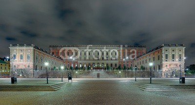 Blickfang, Königsschloss Stockholm beleuchtet (hauptstadt, schweden, panorama, europa, historisch, architektur, touristisch, beleuchtet, nacht, stockholm, nordeurop)