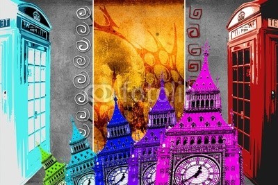 maxtor777, London art design illustration (abstrakt, architektur, kunst, backgrounds, london, grossbritannien, england, hell, stadtlandschaft, ausschnitt, pfad, verfärbt, bunt, kreativität, europa, grunge, abbildung, tinte, orientierungspunkt, monuments, malen, panoramisch, papier, skylin)