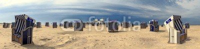 Blickfang, Panorama am Strand (blau, deutsch, reiseziel, insel, meer, sand, urlaub, touristisch, nordsee, sylt, wasser, panorama, welle, stranden, strandkorb, himmel, attraktion, norderney, europa, strandkorb, erholung, ku)
