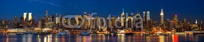 Oleksandr Dibrova, Manhattan skyline panorama at night, New York (manhattan, new york city, skyline, stadtlandschaft, abenddämmerung, nacht, panorama, uns, urbano, twilight, rivers, uns, new york city, midtown, licht, hudson, stadt, amerika, downtown, architektur, gebäude, reiseziel, abend, berühmt, financial distric)