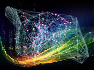 agsandrew, Inner Life of Network (fraktal, ideen, sätze, konzept, chiffre, erkenntnis, abbildung, zahl, repräsentation, licht, backgrounds, symbol, illuminieren, special effects, technologie, ganze zahl, kulisse, informationstechnik, strahlen, übertragener ausdruck, connection, nummer)