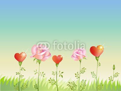 nuvolanevicata, rose (vektor, backgrounds, rosafarben, herz, symbol, seele, süss, lawn, gärten, zuwachs, gefühl, übertragener ausdruck, ideal, beruhigt, einträchtig, postkarte, liebe, dekoration, gedeihen, natur, perfektio)