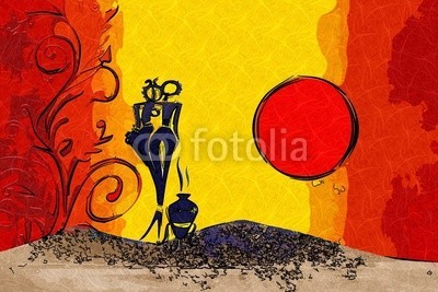 maxtor777, Africa retro vintage style (afrika, afrikanisch, kultur, dekorativ, ethnisch, exotisch, leute, traditionell, reisen, wildlife, kunst, schwarz, dekoration, zeichnung, flora, rahmen, hütte, abbildung, landschaft, life, einheimisches, natürlich, natur, platz, savanne, stil, tourismu)