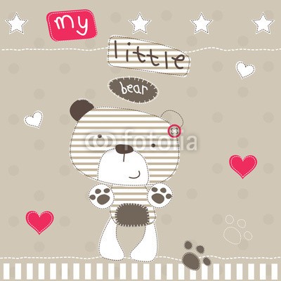 yoliana, cute little bear polka dot background vector illustration (hübsch, cartoons, verpackung, tapete, begrüssung, charmant, baby, pfoten, bär, süss, junge, vektor, fröhlichkeit, teddy, stern, kindisch, schauer, grafik, karte, gestreift, gestalten, liebe, stoff, lächeln, abbildung, spassig, dekorativ, artwor)