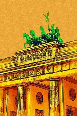 maxtor777, Berlin art design illustration (abstrakt, architektur, kunst, backgrounds, berlin, hell, stadtlandschaft, ausschnitt, pfad, verfärbt, bunt, kreativität, europa, deutsch, grunge, abbildung, tinte, orientierungspunkt, monuments, malen, panoramisch, papier, skyline, platsch, spritze)