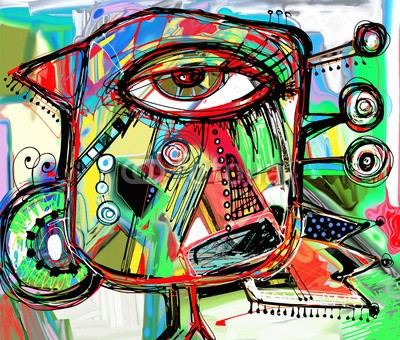 Kara-Kotsya, abstract digital painting artwork of doodle bird (original, abstrakt, digitales, malerei, eulen, vektor, abbildung, posters, beeindruckend, mustern, artwork, vögel, auge, kunst, tier, außergewöhnlich, tapete, acryl, entwerfen, bunt, gezeichnet, zeichnung, kritzeleien, skizzenhaft, komik, blöd, doo)