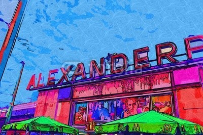 maxtor777, Berlin art design illustration (abstrakt, architektur, kunst, backgrounds, berlin, hell, stadtlandschaft, ausschnitt, pfad, verfärbt, bunt, kreativität, europa, deutsch, grunge, abbildung, tinte, orientierungspunkt, monuments, malen, panoramisch, papier, skyline, platsch, spritze)