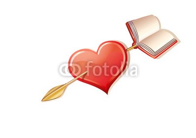 nuvolanevicata, vector_arrow (herz, buch, pfeil, pierced, liebe, lesestoff, kultur, symbol, vektor, icon, sauber, hell, schriften, ausbildung, liebe, romanze, bogen, target, zinsen, ausbilden, zentrum, blat)