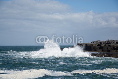 klauskreckler, Atlantic wave - Doolin, Clare, Irland (irland, welle, küste, felsen, felsen, meer, wasser, clare, atlantic, gischt, wolken, himmel, landschaf)