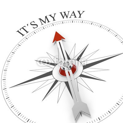 Coloures-pic, It´s my way (erfolg, erfolgreiche, start, strategie, karriere, aktion, job, work, dienstleistungen, lösung, motivation, planes, schulung, nachhilfe, möglichkeiten, chancen, fußballtor, konzept, wechseln, kompass, text, bibel, way, consulting, busines)