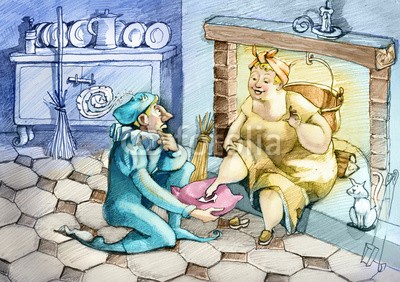 nuvolanevicata, maybe I'm wrong (prinz, aschenputtel, blau, liebreiz, schönheit, schuh, glas, probieren, finden, zweifel, aussicht, enttäuschung, kamin, fabelhaft, komik, paar, liebe, fehler, diät, zu dick, abnehmen, täuschung, transfer, perfect, konzept, surreal, fantasy, charakte)