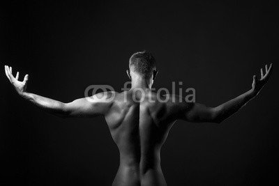 tverdohlib, Male naked back (körper, torsos, nackt, fotogen, junge, fitness, jung, athlet, schönheit, männlich, nackt, muskel, mann, schöner, muskulös, guy, stark, kaukasier, gesundheit, sport, sexy, bizeps, sportler, gesund, menschlich, brust-, rücken, stärke, studi)