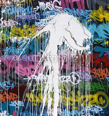 celeste clochard, graffiti (graffiti, abstrakt, street art, frau, ausdruck, wand, malen, farbe, kunst, list, rue, schweiz, gischt, vorstadt, collage, jahrgang, schöpfung, kreativität, surrealismus, dadaismus, gouach)