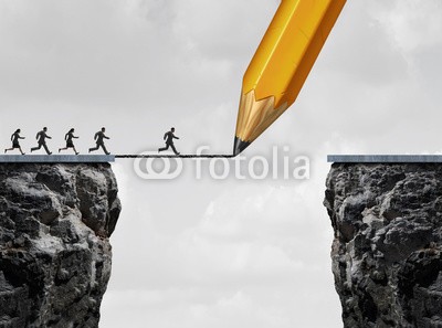 freshidea, Drawing A Bridge (brücke, lücke, kaufmann, way, überbrückung, hoffnung, lösung, felsen, schicken, lösen, planung, entwicklung, leute, business, übertragener ausdruck, laufen, running, kreuzung, nächstes, wagnis, trust, gespann, gruppe, konzeptionell, stift, sketc)