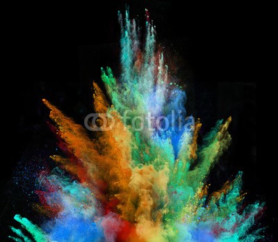 Lukas Gojda, Launched colorful powder on black background (farbe, bunt, backgrounds, abstrakt, schwarz, staub, kreativ, textur, wolken, weiß, isoliert, blau, niemand, rauch, kosmisch, sphäre, entwerfen, rauchen, explodieren, masse, glühend, gas, giftig, amphetamine, smog, kosmos, malen, explodiert, tint)
