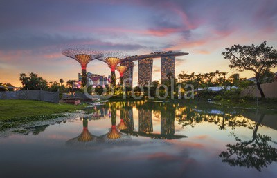 farizun amrod, Singapore Skyline and view of skyscrapers on Marina Bay from Garden by the bay (sonnenuntergang, panorama, flussufer, downtown, baum, turm, rivers, reisen, anblick, angestrahlt, business, waterfront, zentrale, urbano, ewiges leben, kommerzielle, skyline, singapur, marina, licht, finanz-, ost, abend, abenddämmerung, gebäude, asie)