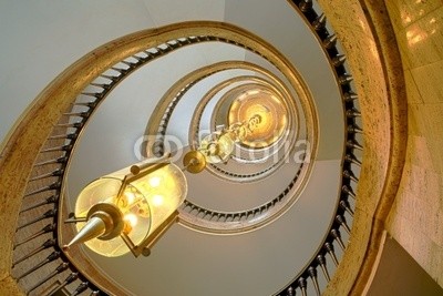 Blickfang, Wendeltreppe (wendeltreppe, treppe, treppenhaus, kreis, spirale, gebäude, architektonisch, beleuchtung, lich)