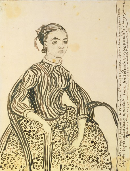 Vincent van Gogh, Portrait of a Young Girl, 1888 (ink on paper)
