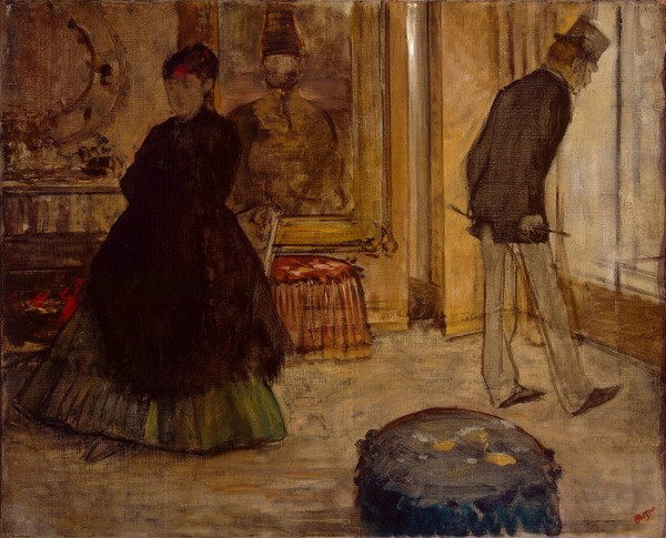 Edgar Degas, Interior with Two Figures, 1869 (oil on canvas)