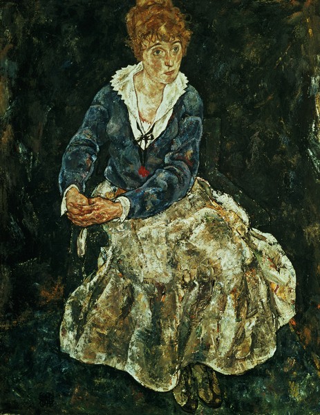 Egon Schiele, The Artist's wife seated, c.1912