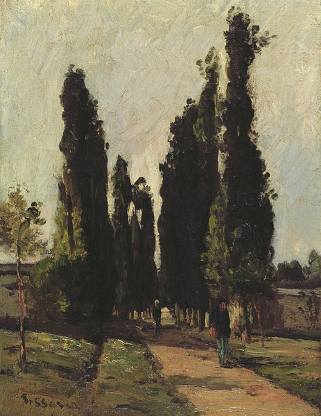 Camille Pissarro, Road to Corot's Studio (oil on canvas)
