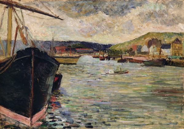 Paul Gauguin, Port at Rouen (oil on canvas)