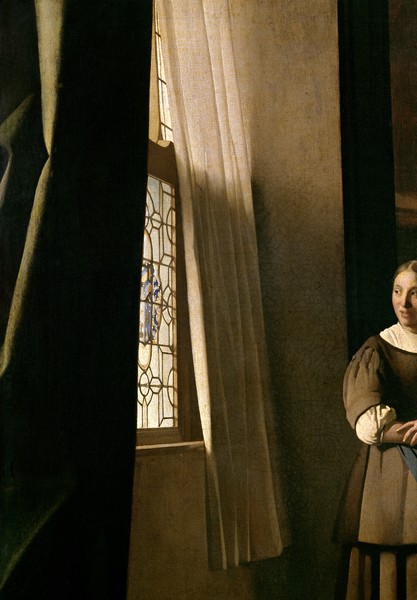Jan Vermeer, Lady writing a letter with her Maid, c.1670 (oil on canvas) (detail 2353)