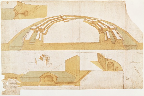 Leonardo da Vinci, Study for a Fortress on a Polygonal Ground Plan with a Double Moat, fol. 116r from the Codex Atlanticus, 1504-8 (pen & Indian ink on paper)